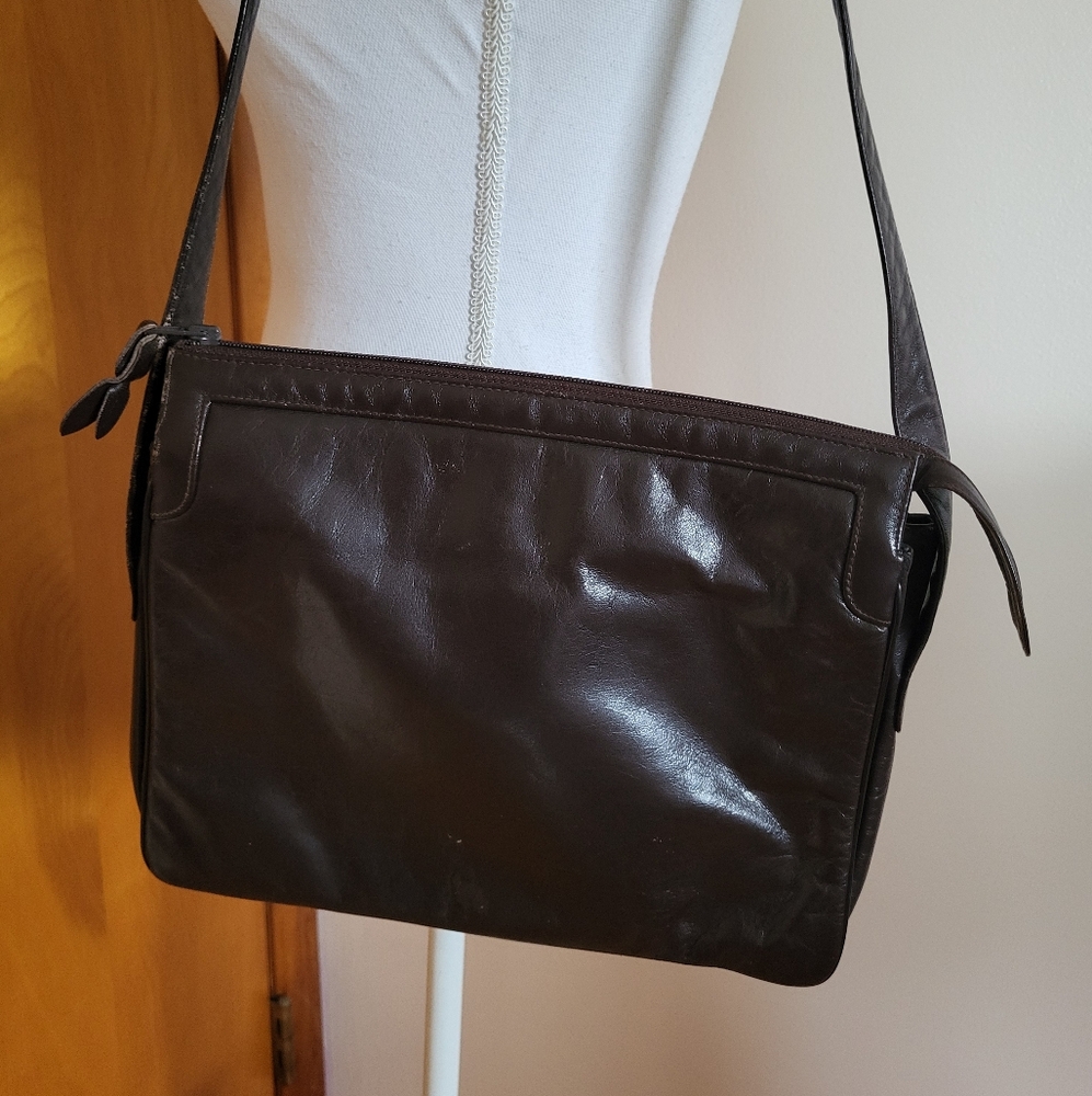 Vintage Susan Gail Brown Leather Shoulder Bag MCM - Picture 4 of 10